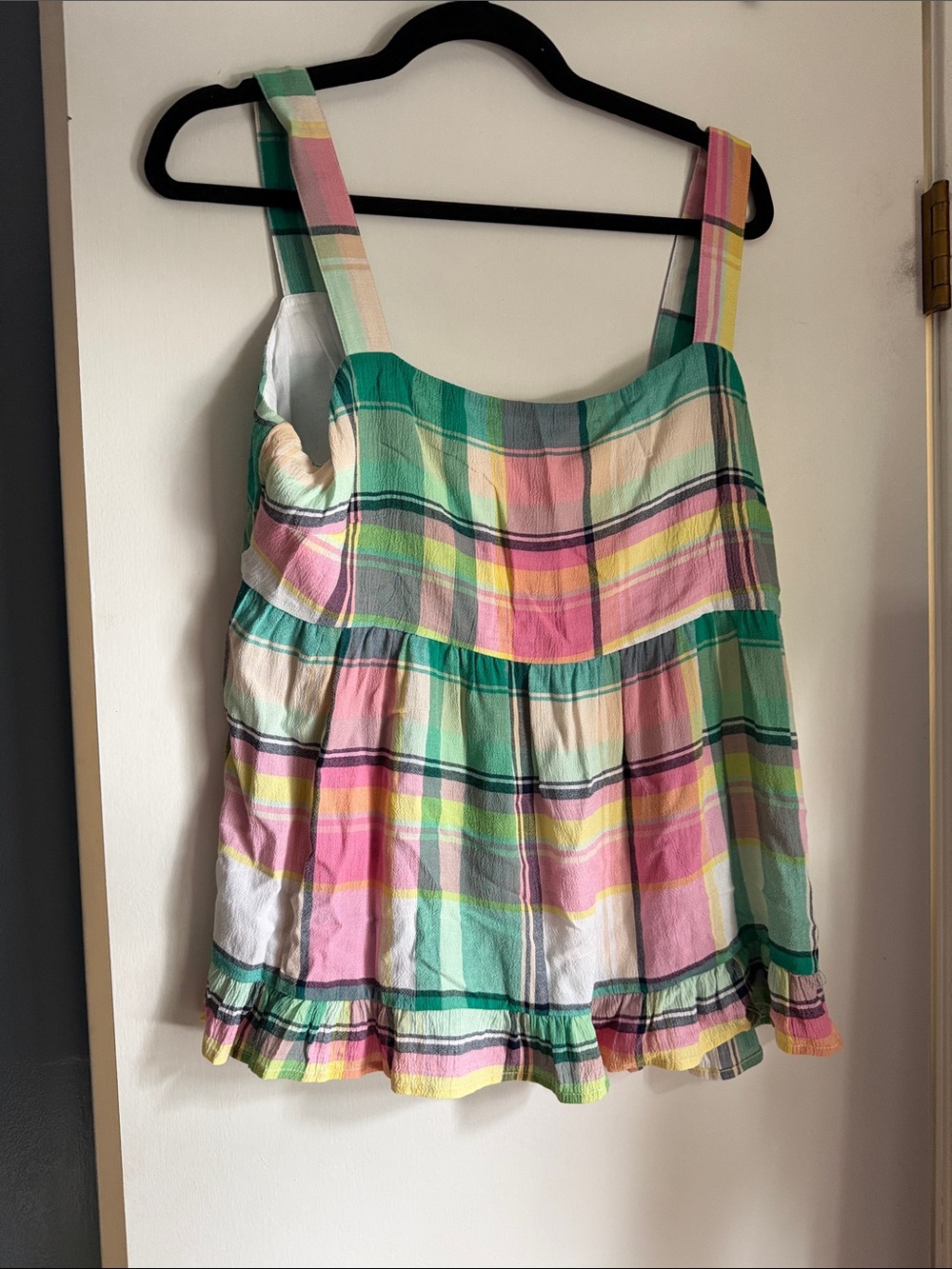 Women’s Multicolor Plaid Top - Pastel Tank